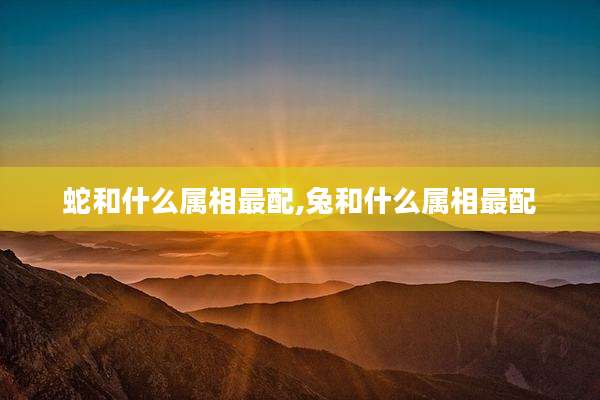 蛇和什么属相最配,兔和什么属相最配
