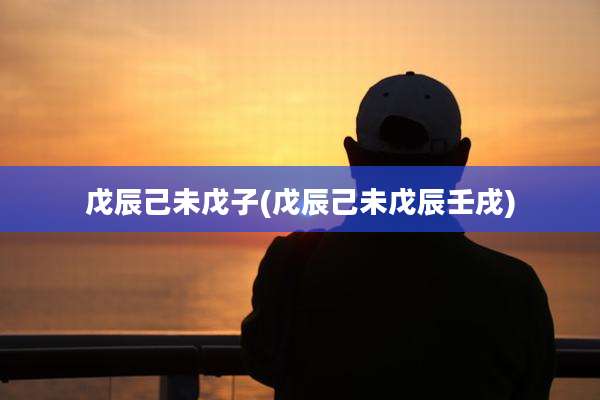 戊辰己未戊子(戊辰己未戊辰壬戌)