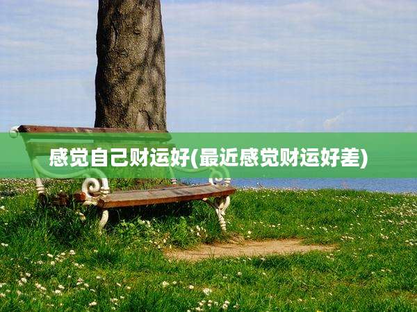 感觉自己财运好(最近感觉财运好差)