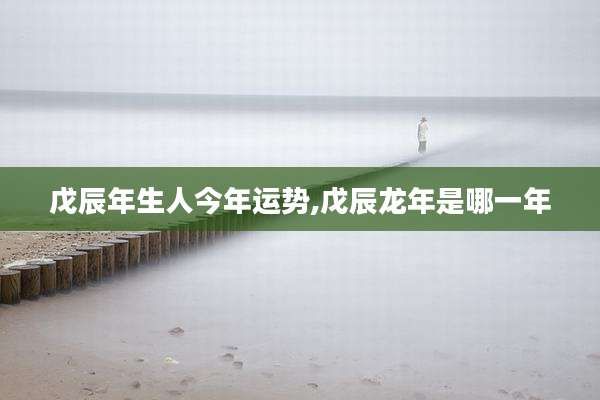 戊辰年生人今年运势,戊辰龙年是哪一年