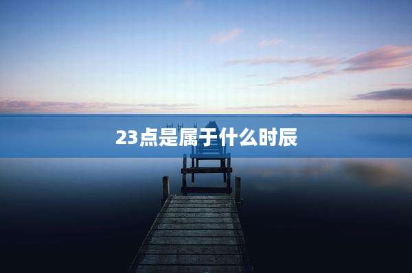 23点是属于什么时辰