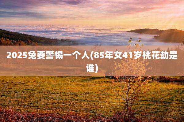 2025兔要警惕一个人(85年女41岁桃花劫是谁)