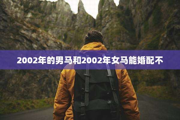 2002年的男马和2002年女马能婚配不