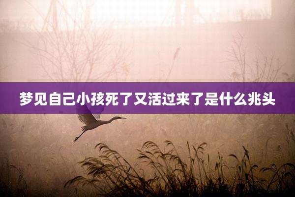梦见自己小孩死了又活过来了是什么兆头