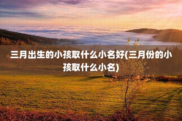 三月出生的小孩取什么小名好(三月份的小孩取什么小名)