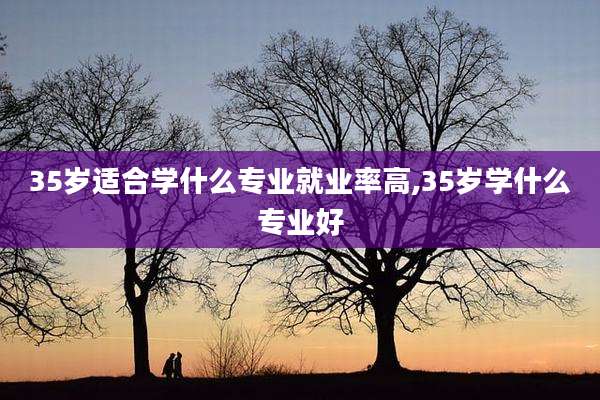 35岁适合学什么专业就业率高,35岁学什么专业好