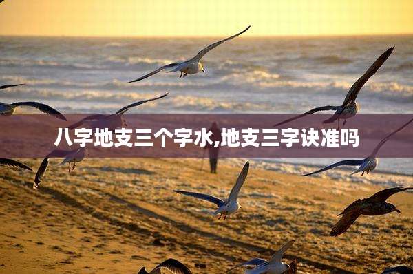 八字地支三个字水,地支三字诀准吗