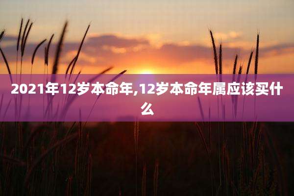 2021年12岁本命年,12岁本命年属应该买什么