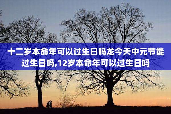 十二岁本命年可以过生日吗龙今天中元节能过生日吗,12岁本命年可以过生日吗