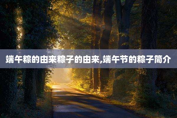 端午粽的由来粽子的由来,端午节的粽子简介