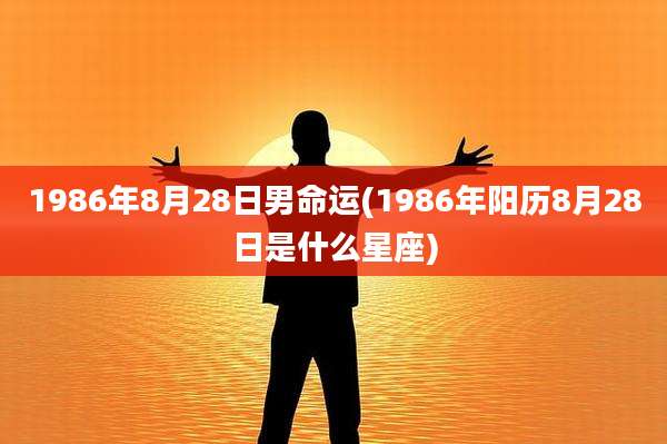 1986年8月28日男命运(1986年阳历8月28日是什么星座)
