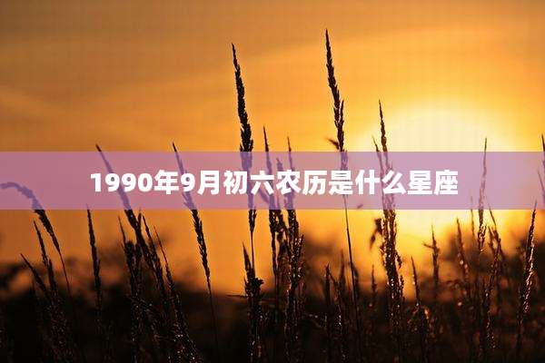 1990年9月初六农历是什么星座