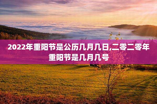 2022年重阳节是公历几月几日,二零二零年重阳节是几月几号