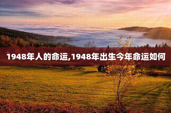 1948年人的命运,1948年出生今年命运如何