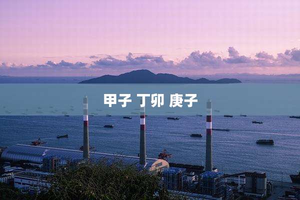 甲子 丁卯 庚子