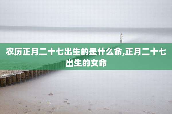 农历正月二十七出生的是什么命,正月二十七出生的女命