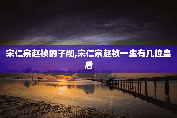 宋仁宗赵祯的子嗣,宋仁宗赵祯一生有几位皇后