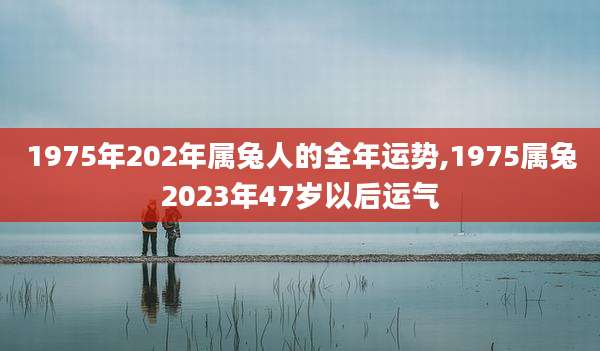 1975年202年属兔人的全年运势,1975属兔2023年47岁以后运气