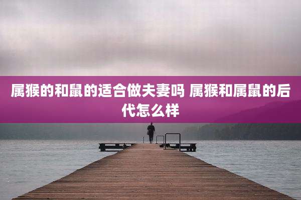 属猴的和鼠的适合做夫妻吗 属猴和属鼠的后代怎么样