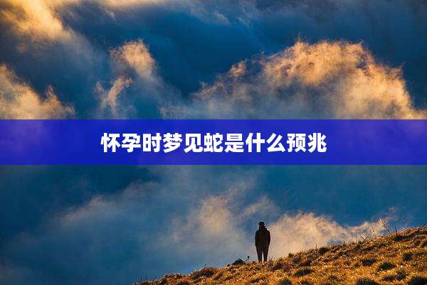 怀孕时梦见蛇是什么预兆