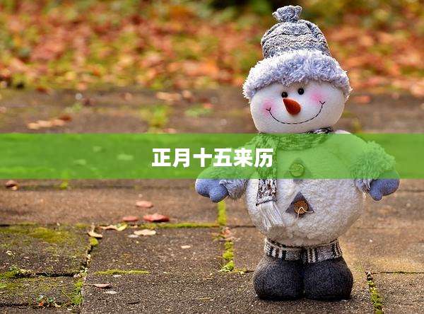 正月十五来历
