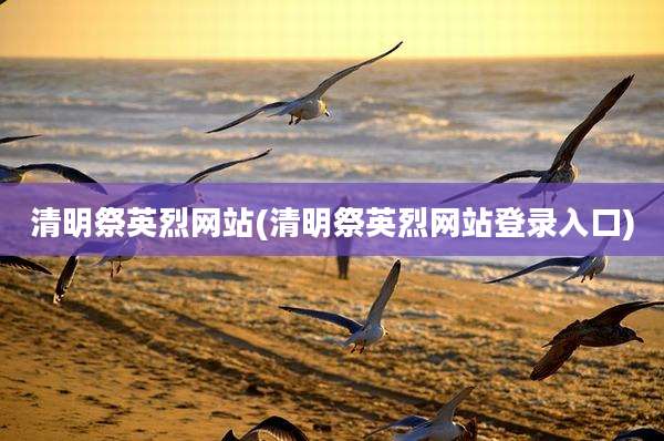 清明祭英烈网站(清明祭英烈网站登录入口)