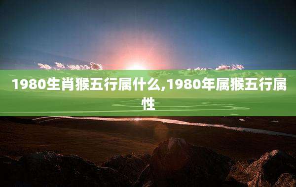 1980生肖猴五行属什么,1980年属猴五行属性