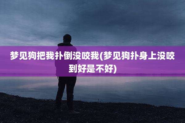 梦见狗把我扑倒没咬我(梦见狗扑身上没咬到好是不好)