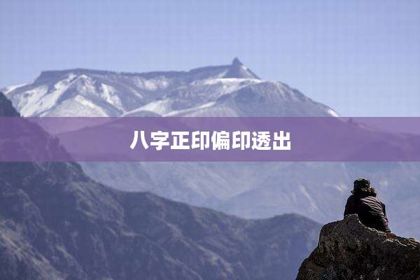 八字正印偏印透出