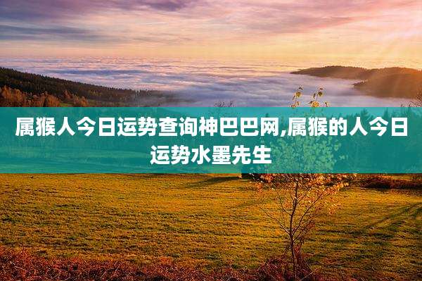 属猴人今日运势查询神巴巴网,属猴的人今日运势水墨先生