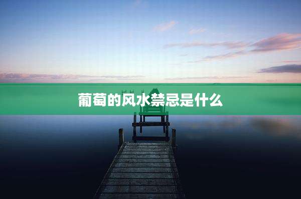 葡萄的风水禁忌是什么