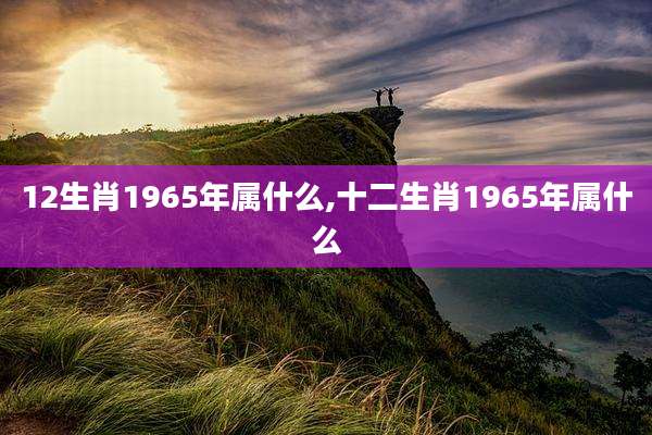 12生肖1965年属什么,十二生肖1965年属什么