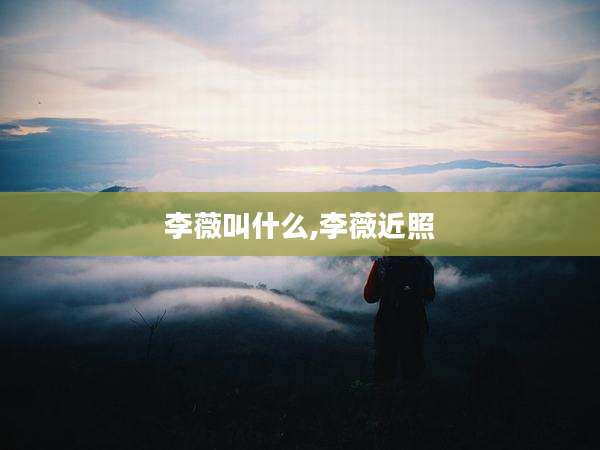 李薇叫什么,李薇近照