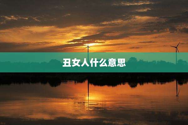 丑女人什么意思