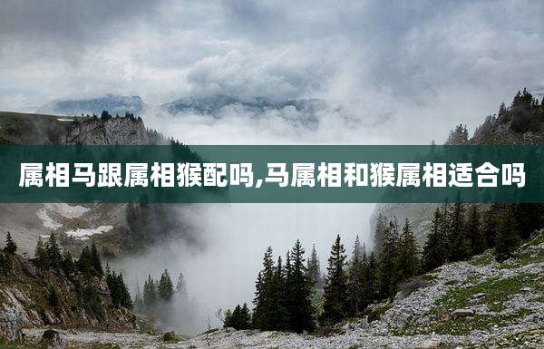 属相马跟属相猴配吗,马属相和猴属相适合吗