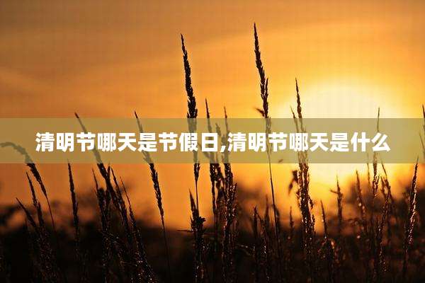 清明节哪天是节假日,清明节哪天是什么