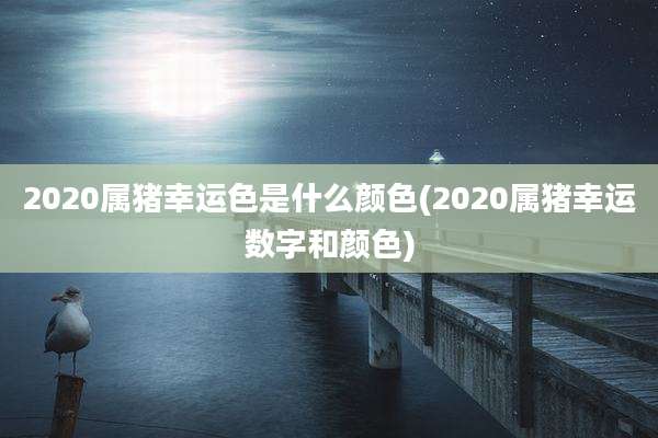 2020属猪幸运色是什么颜色(2020属猪幸运数字和颜色)
