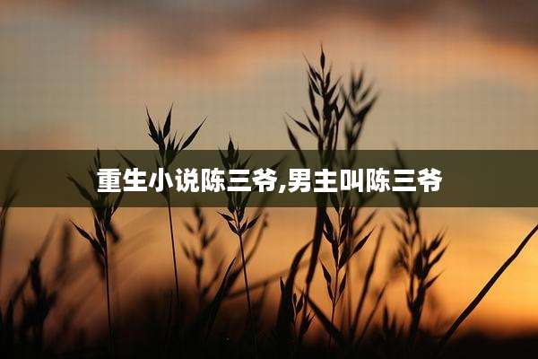 重生小说陈三爷,男主叫陈三爷
