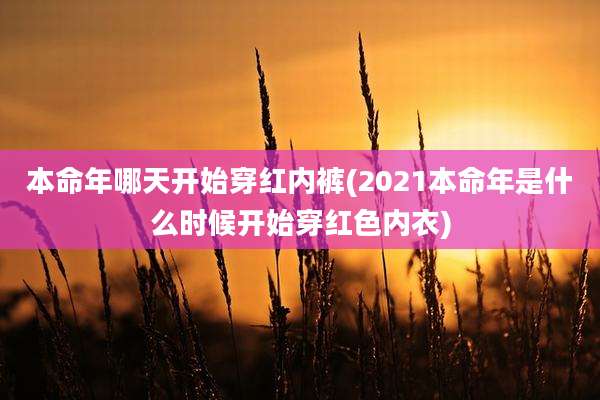 本命年哪天开始穿红内裤(2021本命年是什么时候开始穿红色内衣)