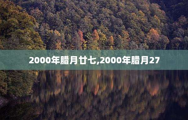 2000年腊月廿七,2000年腊月27
