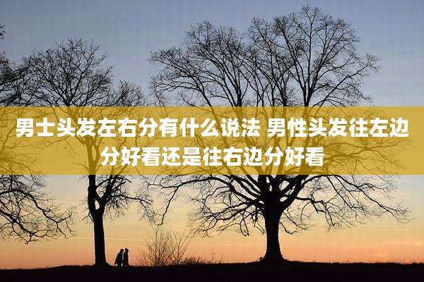 男士头发左右分有什么说法 男性头发往左边分好看还是往右边分好看