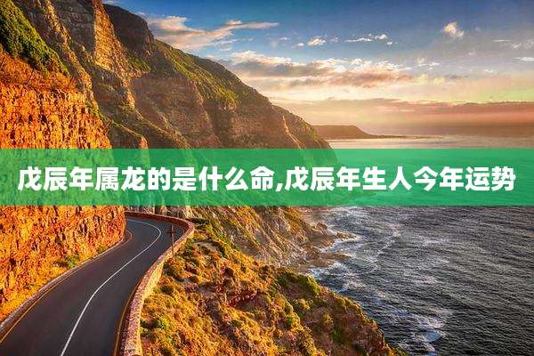 戊辰年属龙的是什么命,戊辰年生人今年运势