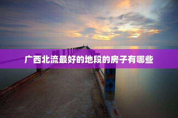 广西北流最好的地段的房子有哪些