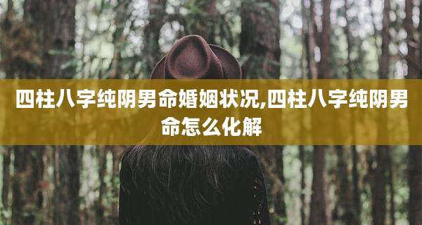 四柱八字纯阴男命婚姻状况,四柱八字纯阴男命怎么化解