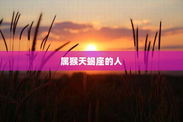 属猴天蝎座的人
