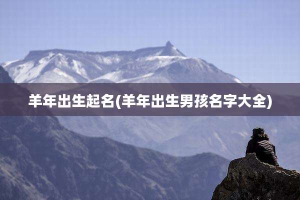 羊年出生起名(羊年出生男孩名字大全)