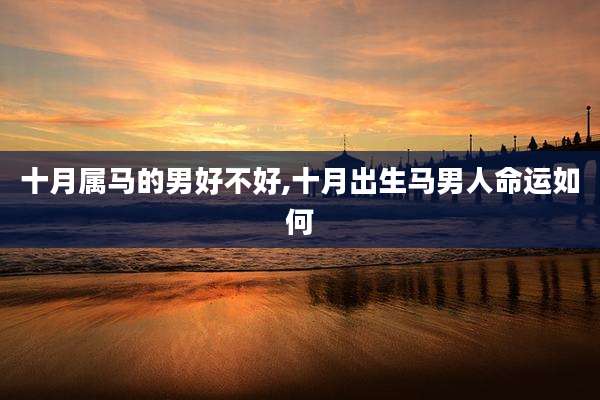 十月属马的男好不好,十月出生马男人命运如何