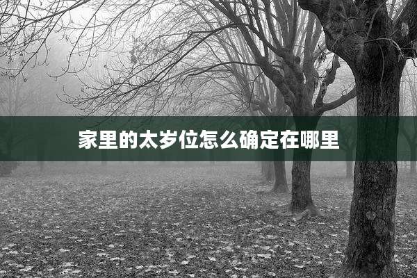 家里的太岁位怎么确定在哪里