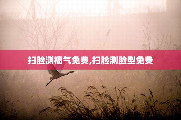 扫脸测福气免费,扫脸测脸型免费