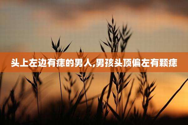 头上左边有痣的男人,男孩头顶偏左有颗痣